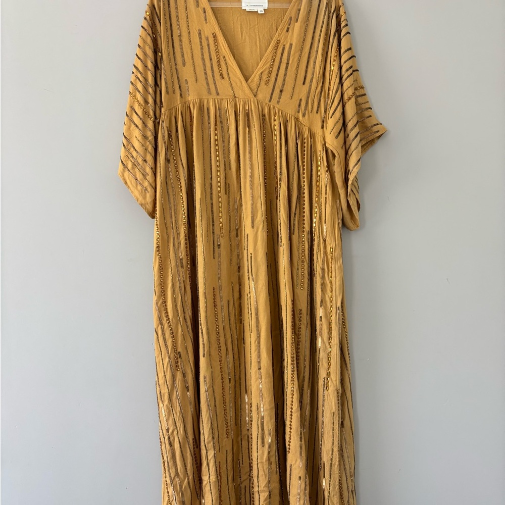 Elegant Gold Maxi Dress